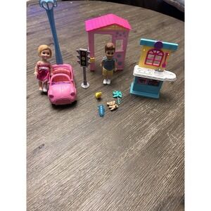 Barbie Skipper Kelly Babysitters Toddler Dolls & Push Car Kitchen Playhouse Lot